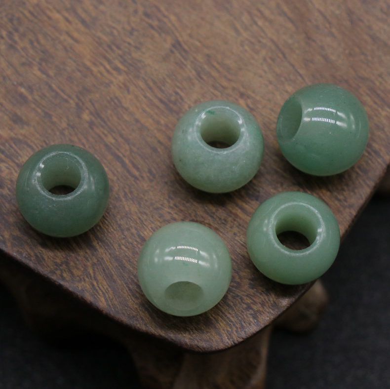 Agate jade crystal 12mm 5mm large hole beads loose beads handmade DIY bracelet necklace earrings jewelry