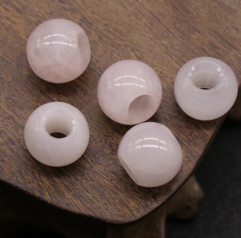 Agate jade crystal 12mm 5mm large hole beads loose beads handmade DIY bracelet necklace earrings jewelry