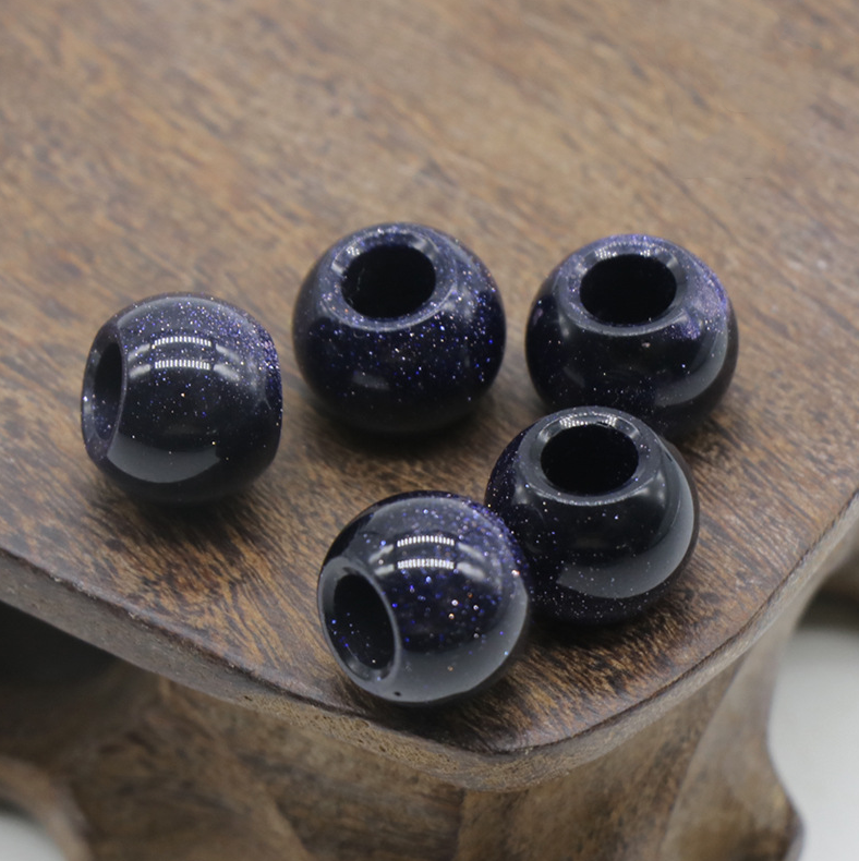 Agate jade crystal 12mm 5mm large hole beads loose beads handmade DIY bracelet necklace earrings jewelry