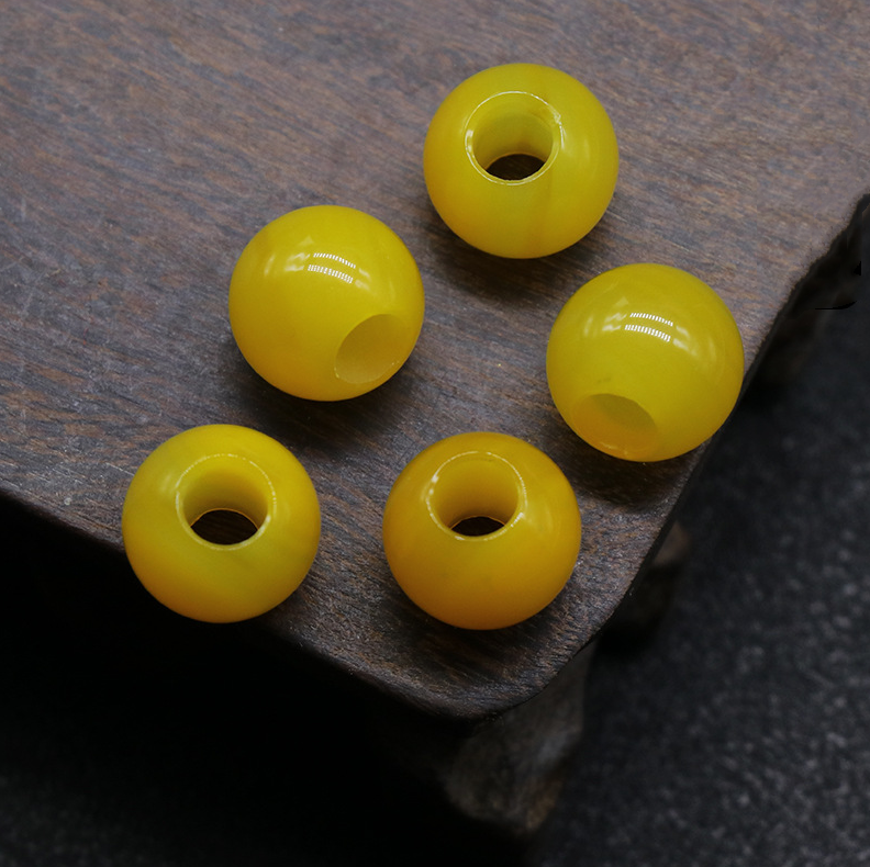 Agate jade crystal 12mm 5mm large hole beads loose beads handmade DIY bracelet necklace earrings jewelry
