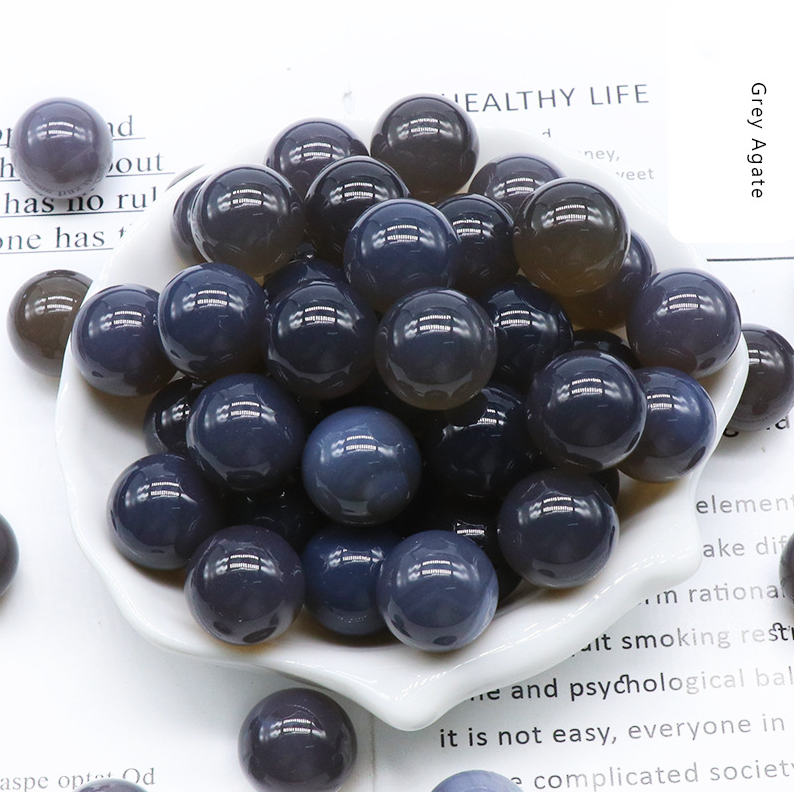 Non-porous-ball 16mm round ball natural amethyst agate diy non-porous stone round beads