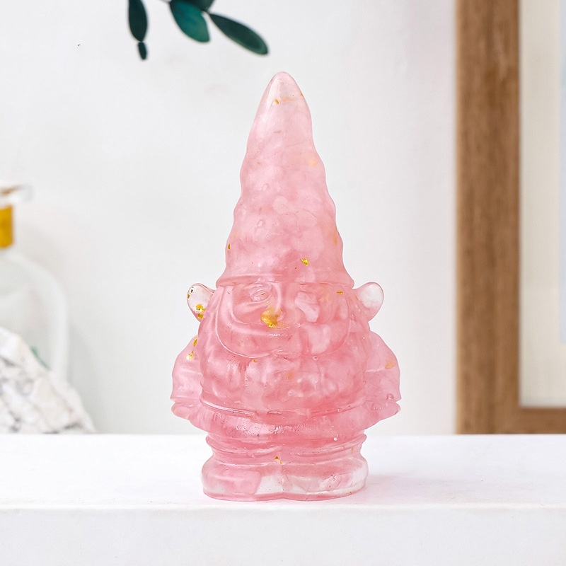 Natural crystal gravel dripping glue goblin elf resin faceless doll dwarf ornaments