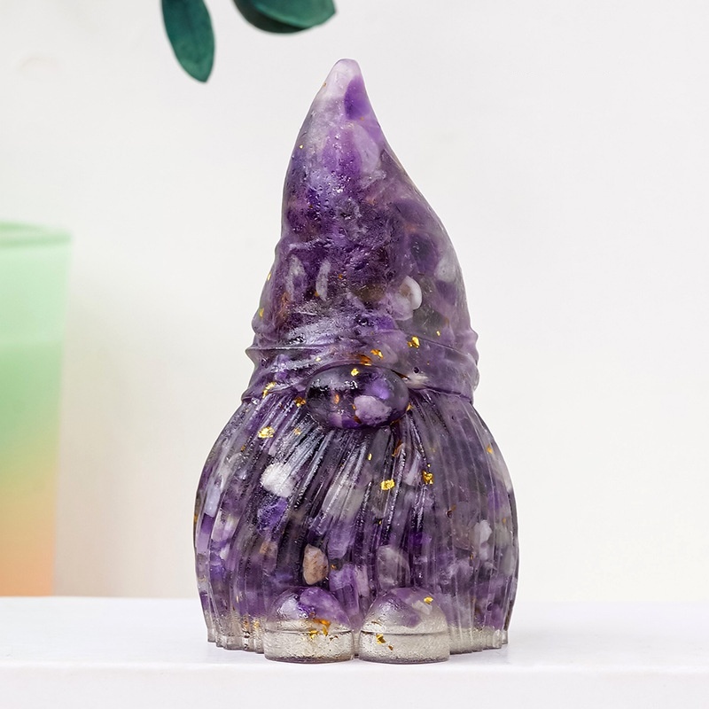 Natural crystal gravel dripping glue goblin elf resin crafts