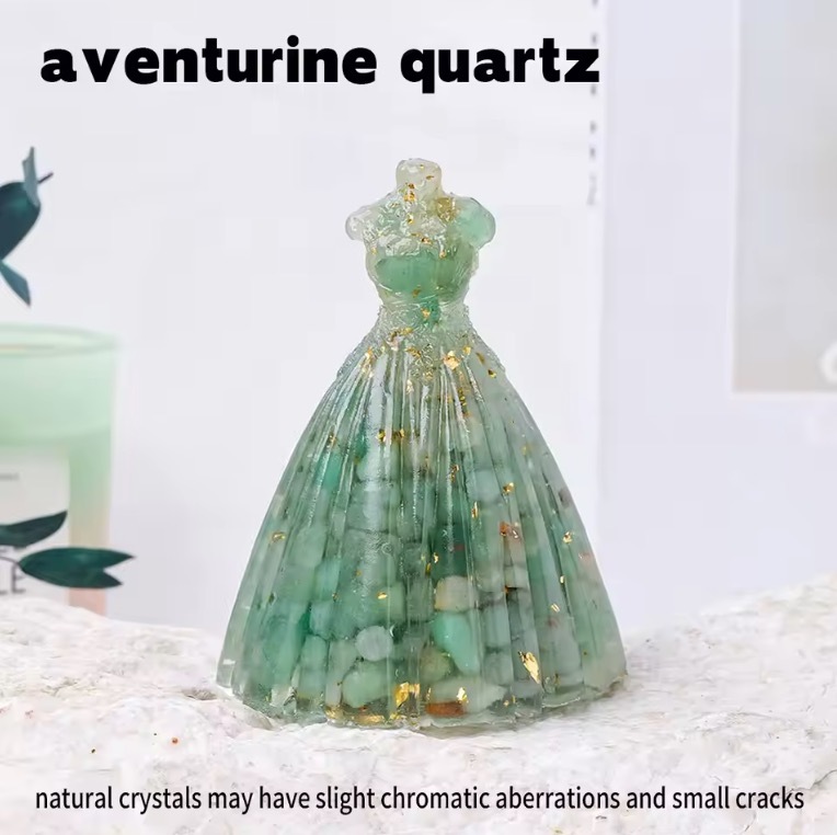 Natural Crystal Macadam Drop Glue Resin Angel Reiki Healing Figurine Home Decoration Trinket Craft Gift Household Supplies