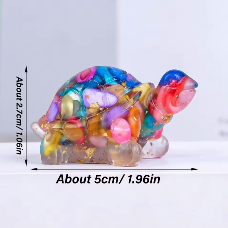 Natural Crystal Stone Turtle Statue Reiki Stone Tortoise Figurine Amulet Fengshui Sculpture for Home Office Decoration