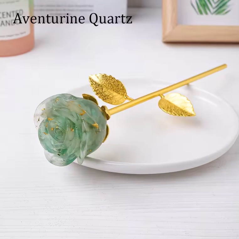 Natural Crystal Drop Glue Resin Crystal Crushed Rose Birthday Gifts For Girls Living Room Decorative Christmas Decoration