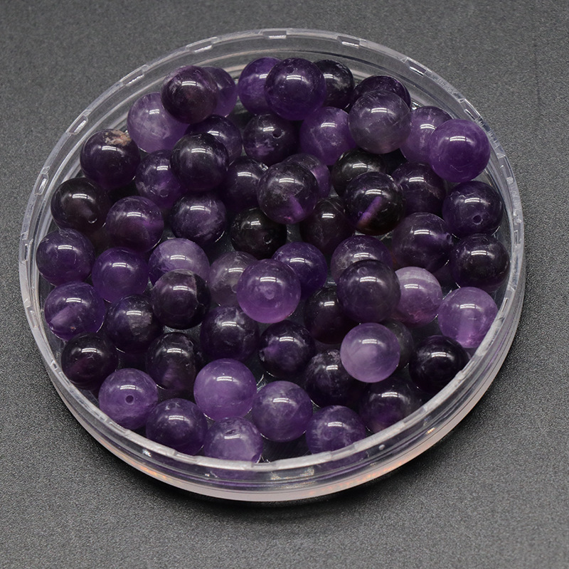 8mm half hole beads natural crystal agate half hole round beads scattered beads DIY