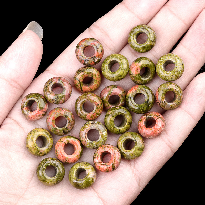 6x12mm hole 5mm large hole abacus beads natural stone large hole beads DIY