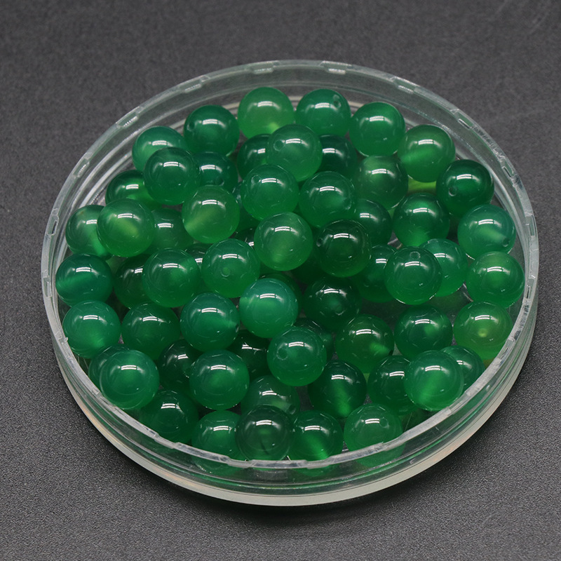 8mm half hole beads natural crystal agate half hole round beads scattered beads DIY