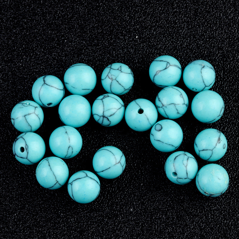 8mm half hole beads natural crystal agate half hole round beads scattered beads DIY
