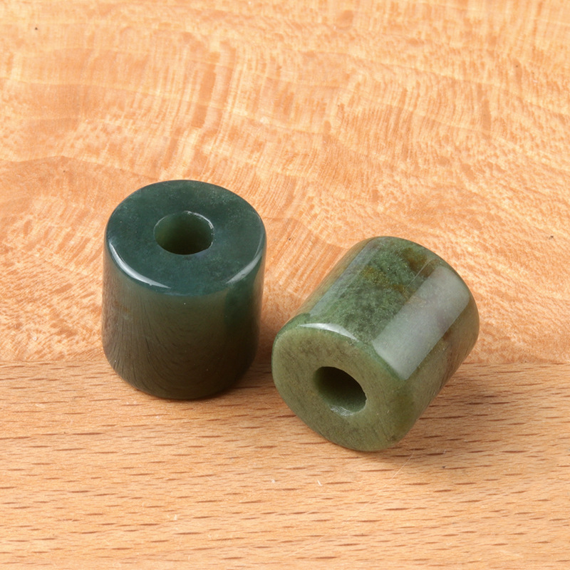 16mm hole 6 cylindrical large hole beads crystal stone semi-precious stone cylindrical large hole loose beads DIY