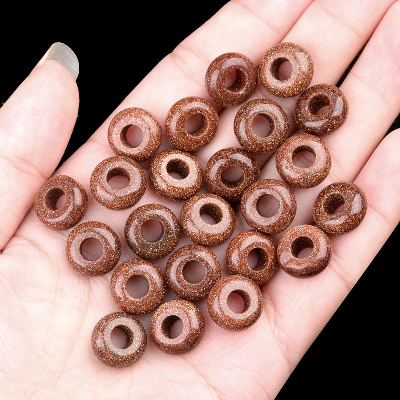 6x12mm hole 5mm large hole abacus beads natural stone large hole beads DIY
