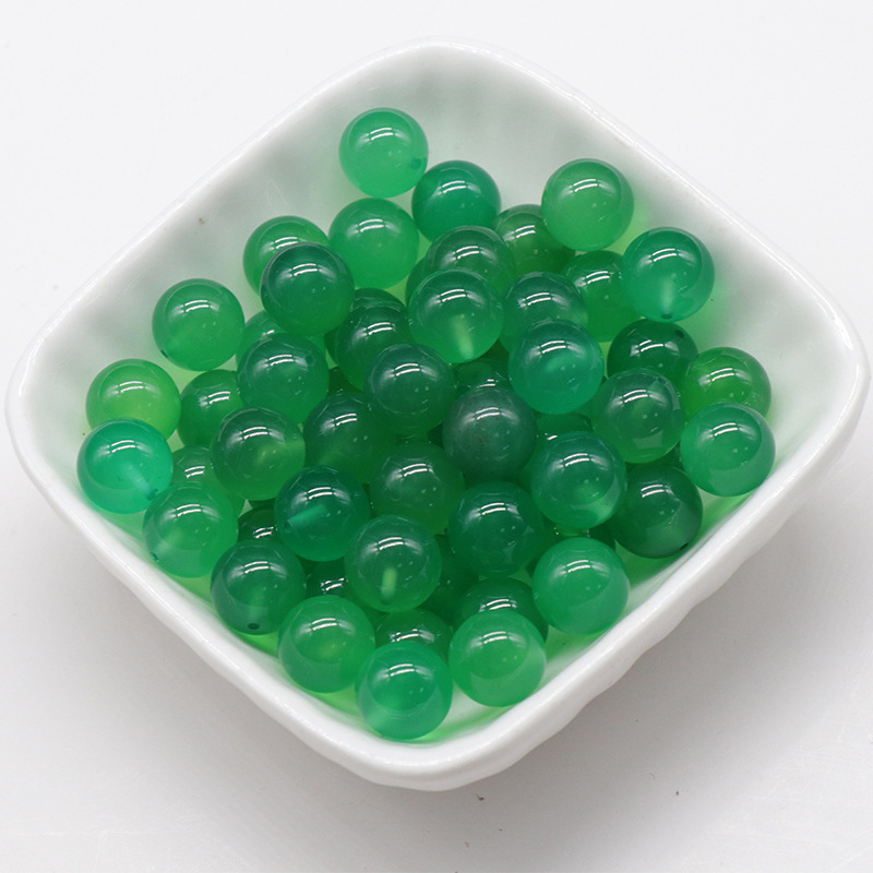 10mm half hole beads natural crystal agate half hole round beads scattered beads DIY