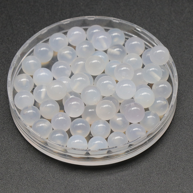 8mm half hole beads natural crystal agate half hole round beads scattered beads DIY