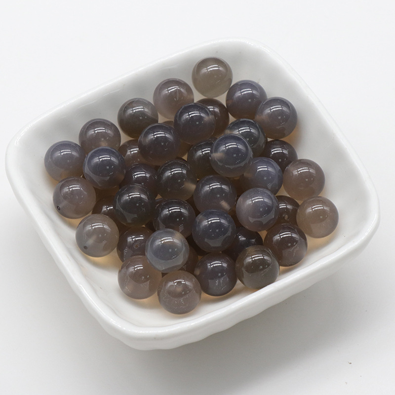 10mm half hole beads natural crystal agate half hole round beads scattered beads DIY
