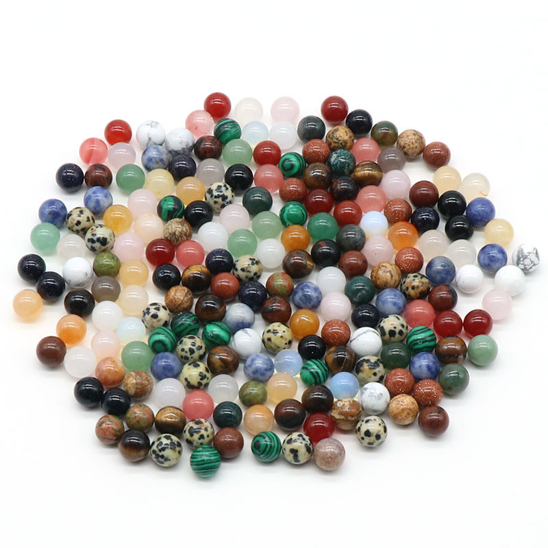 8mm hole-free beads natural crystal semi-precious stone agate round beads diy