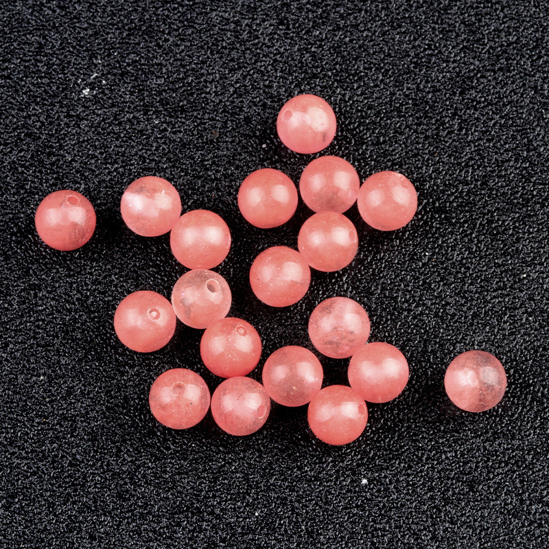 8mm half hole beads natural crystal agate half hole round beads scattered beads DIY