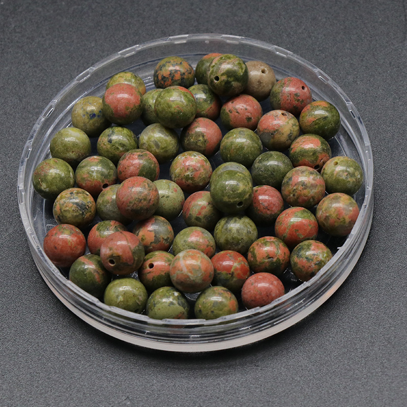8mm half hole beads natural crystal agate half hole round beads scattered beads DIY