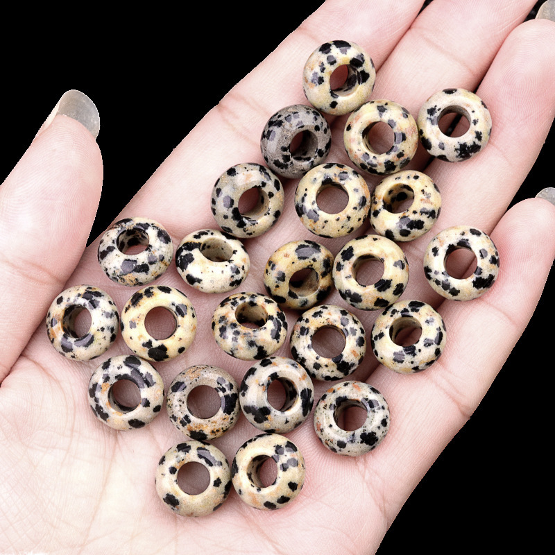 6x12mm hole 5mm large hole abacus beads natural stone large hole beads DIY