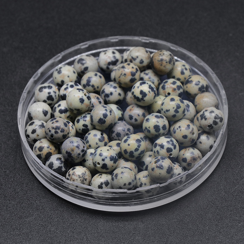 8mm half hole beads natural crystal agate half hole round beads scattered beads DIY