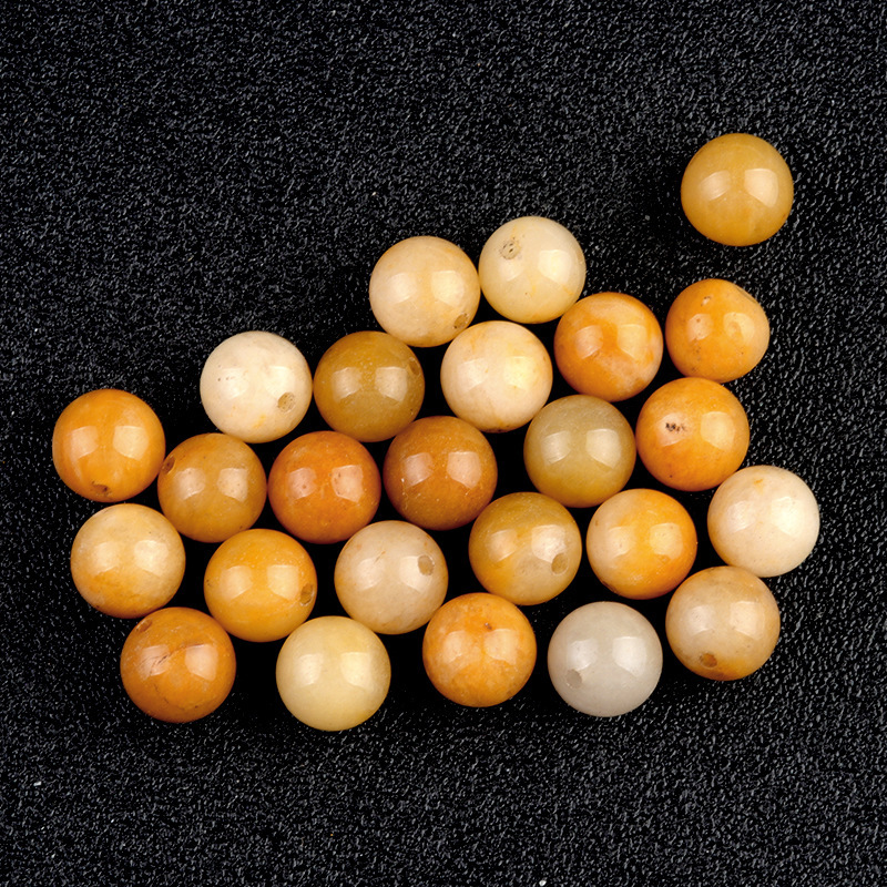 10mm half hole beads natural crystal agate half hole round beads scattered beads DIY