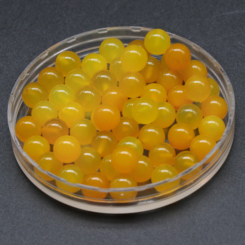 8mm half hole beads natural crystal agate half hole round beads scattered beads DIY