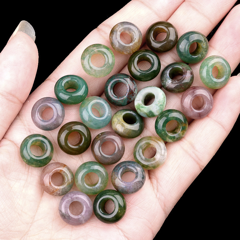 6x12mm hole 5mm large hole abacus beads natural stone large hole beads DIY