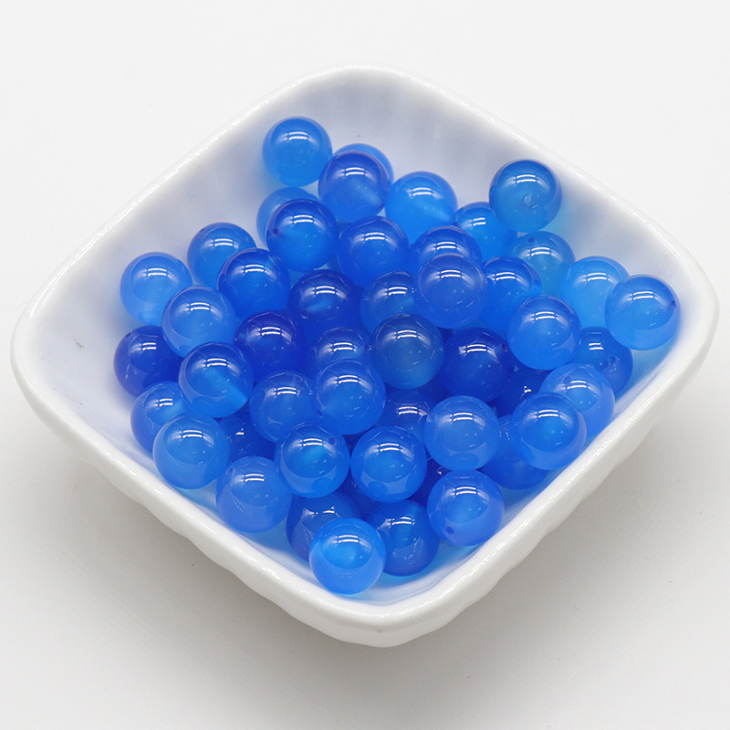 10mm half hole beads natural crystal agate half hole round beads scattered beads DIY