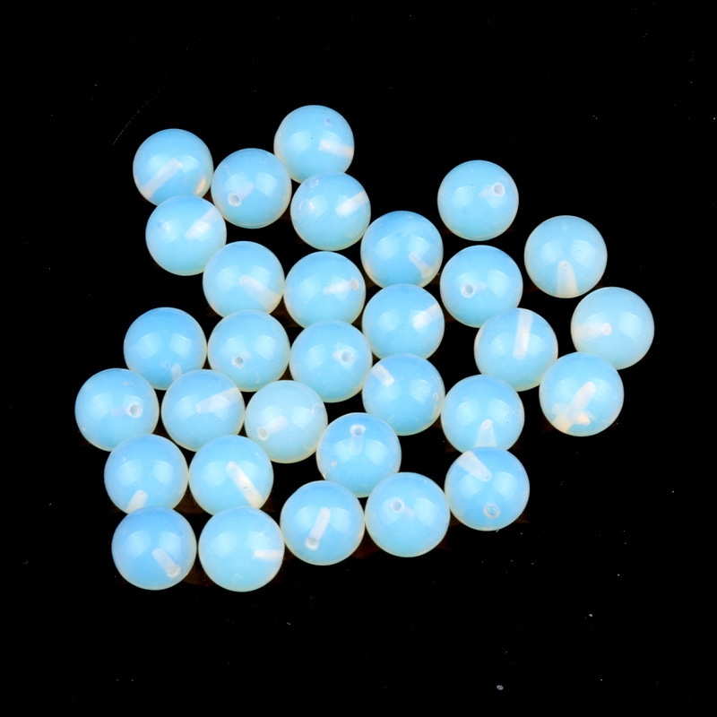 10mm half hole beads natural crystal agate half hole round beads scattered beads DIY