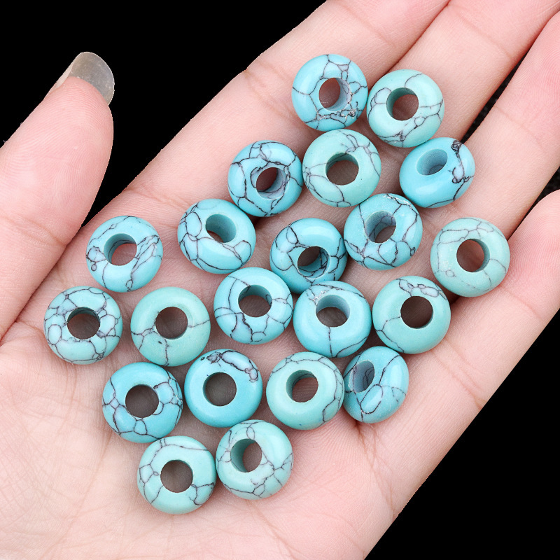 6x12mm hole 5mm large hole abacus beads natural stone large hole beads DIY