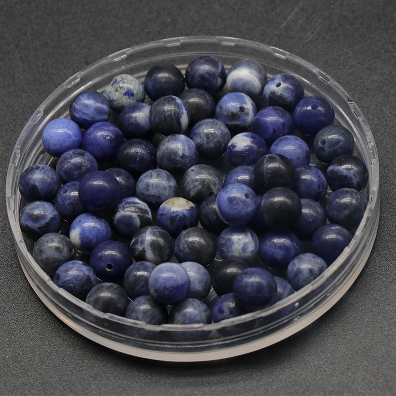 8mm half hole beads natural crystal agate half hole round beads scattered beads DIY