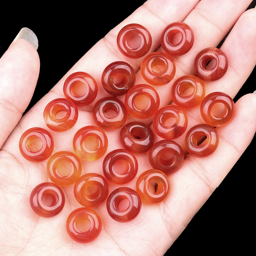 6x12mm hole 5mm large hole abacus beads natural stone large hole beads DIY