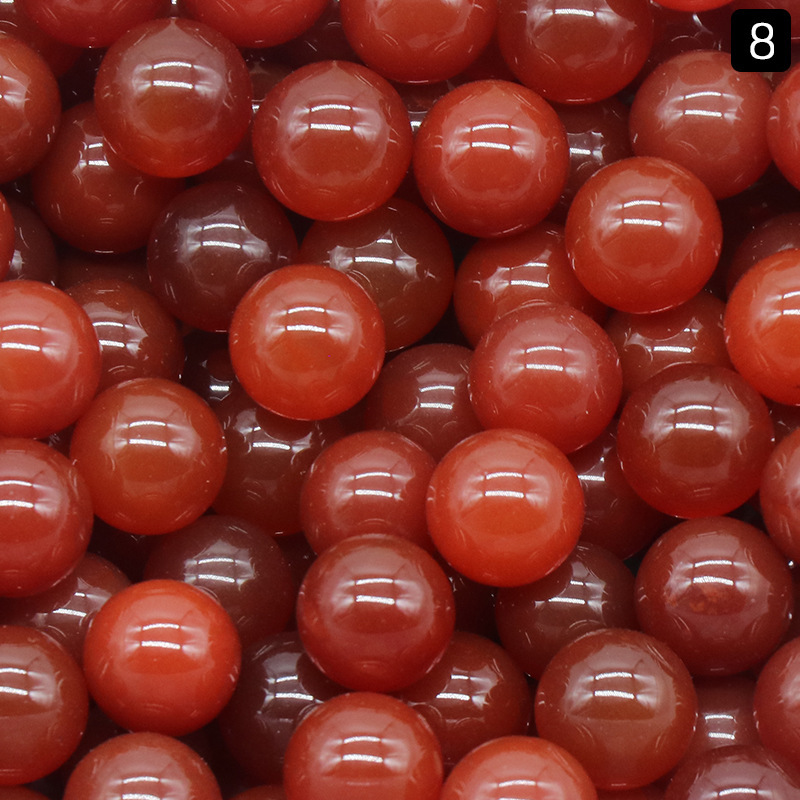 10MM hole-free round beads agate crystal semi-precious stone agate round beads scattered beads diy