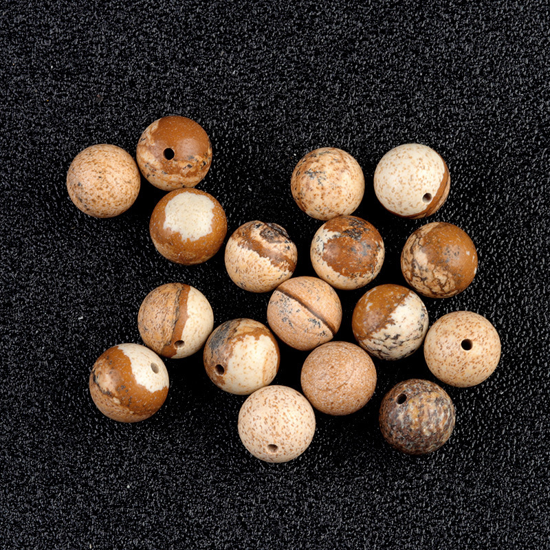 8mm half hole beads natural crystal agate half hole round beads scattered beads DIY