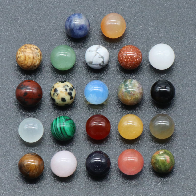8mm hole-free beads natural crystal semi-precious stone agate round beads diy