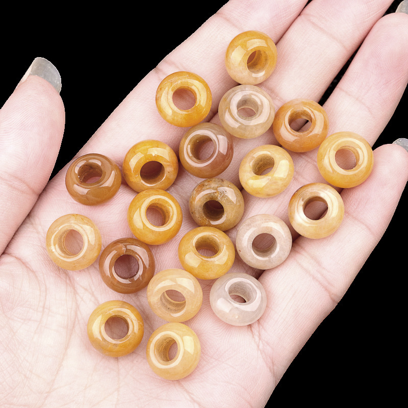 6x12mm hole 5mm large hole abacus beads natural stone large hole beads DIY
