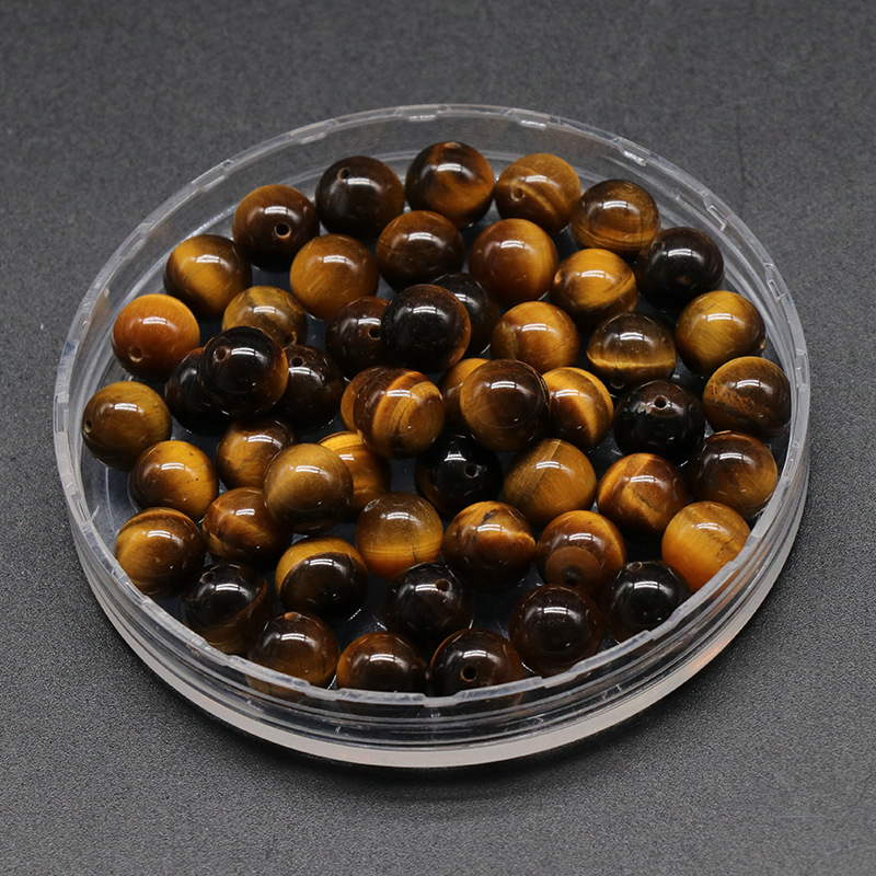 8mm half hole beads natural crystal agate half hole round beads scattered beads DIY