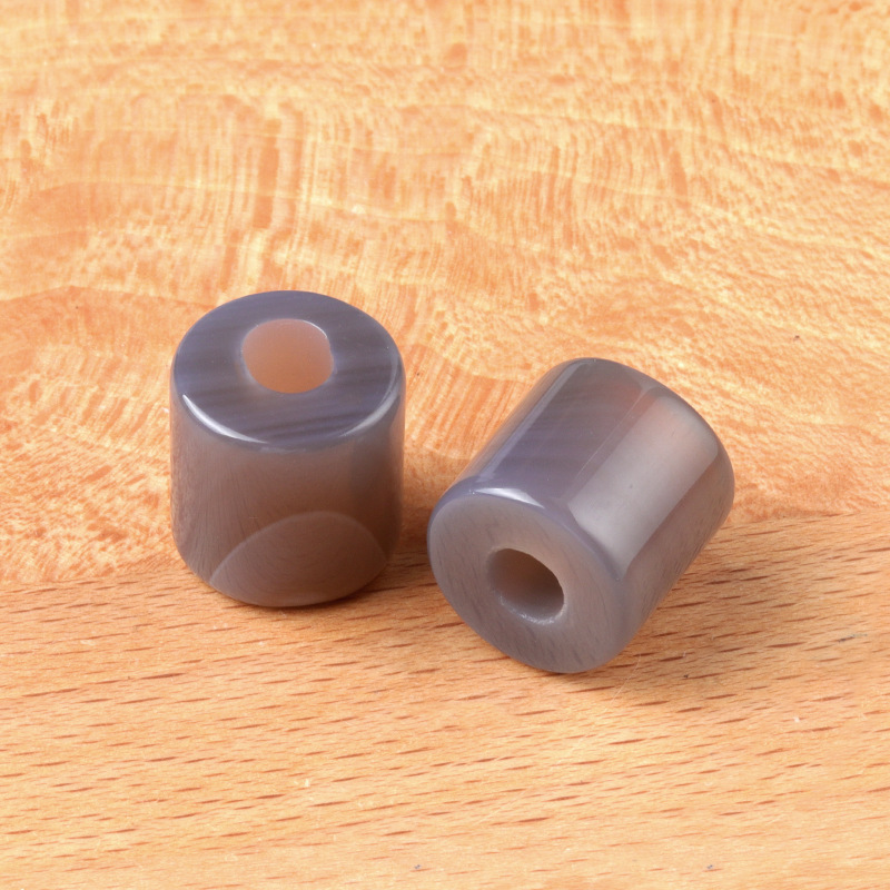 16mm hole 6 cylindrical large hole beads crystal stone semi-precious stone cylindrical large hole loose beads DIY