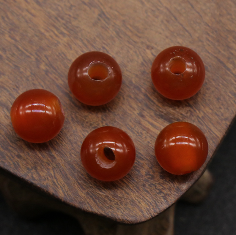Natural crystal agate jade loose beads 10mm round beads large hole 3mmdiy hand and foot chain beads spacer beads