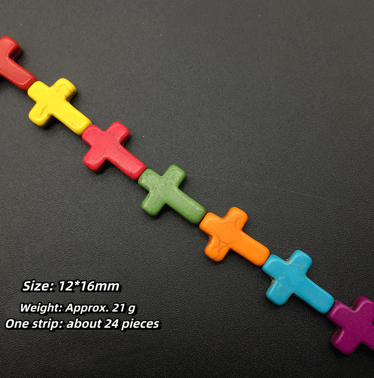 Colorful turquoise cross five-pointed star starfish turtle DIY semi-finished loose beads