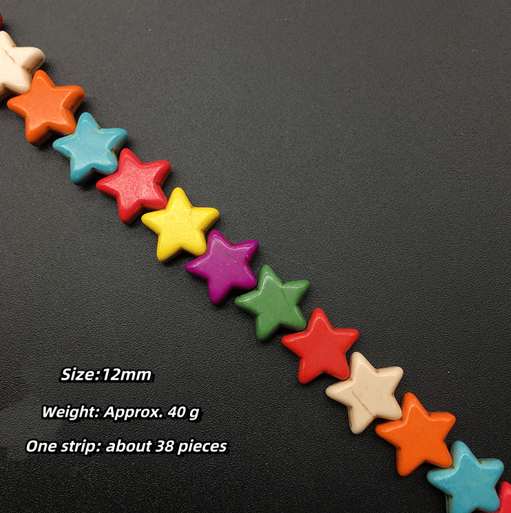 Colorful turquoise cross five-pointed star starfish turtle DIY semi-finished loose beads