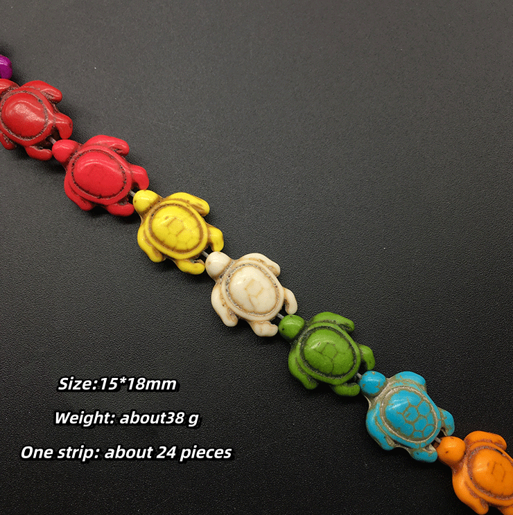 Colorful turquoise cross five-pointed star starfish turtle DIY semi-finished loose beads