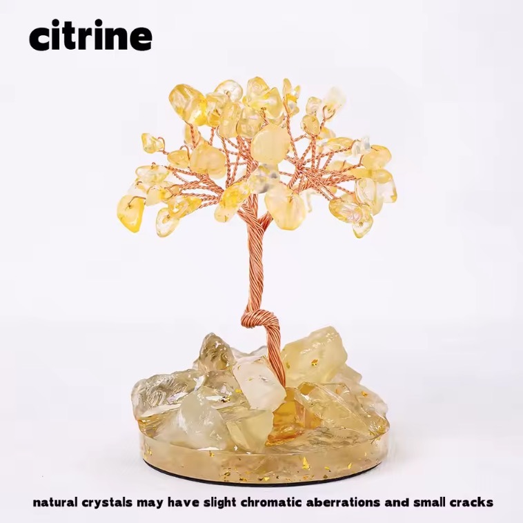 Natural Stones 7 Chakra Healing Crystals Stones Tree Home Office Desk Living Room Feng Shui Decoration for Luck Home Decorat