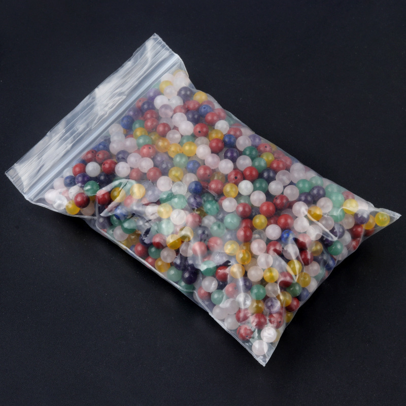 6mm half hole beads natural crystal agate half hole round beads scattered beads DIY