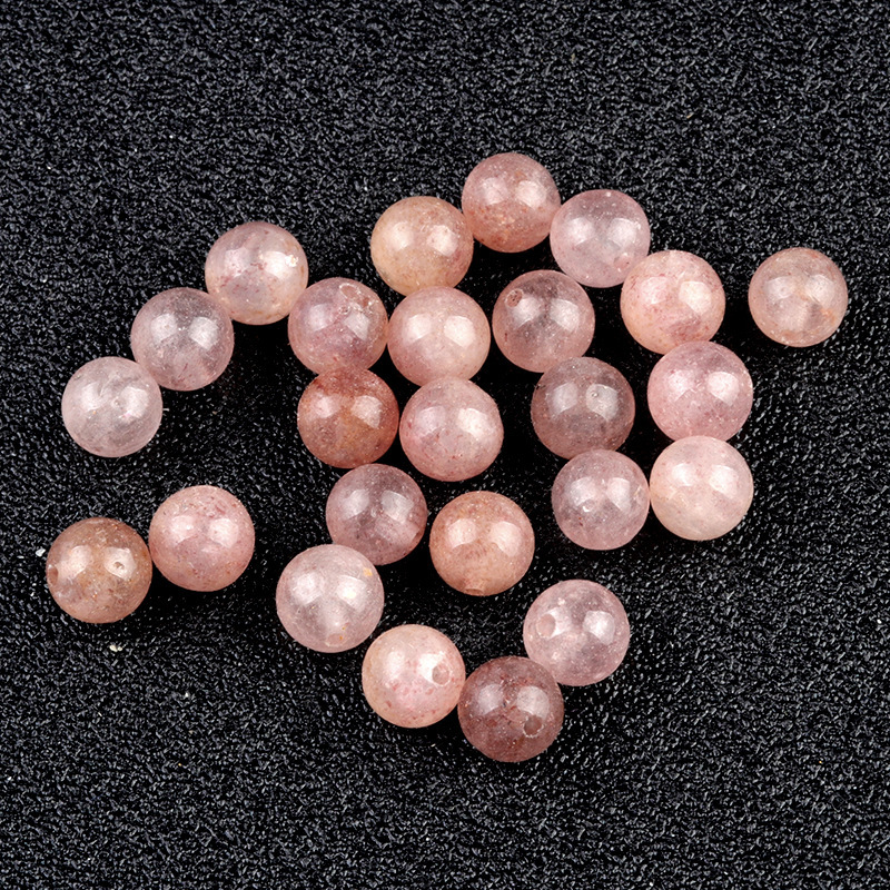 6mm half hole beads natural crystal agate half hole round beads scattered beads DIY