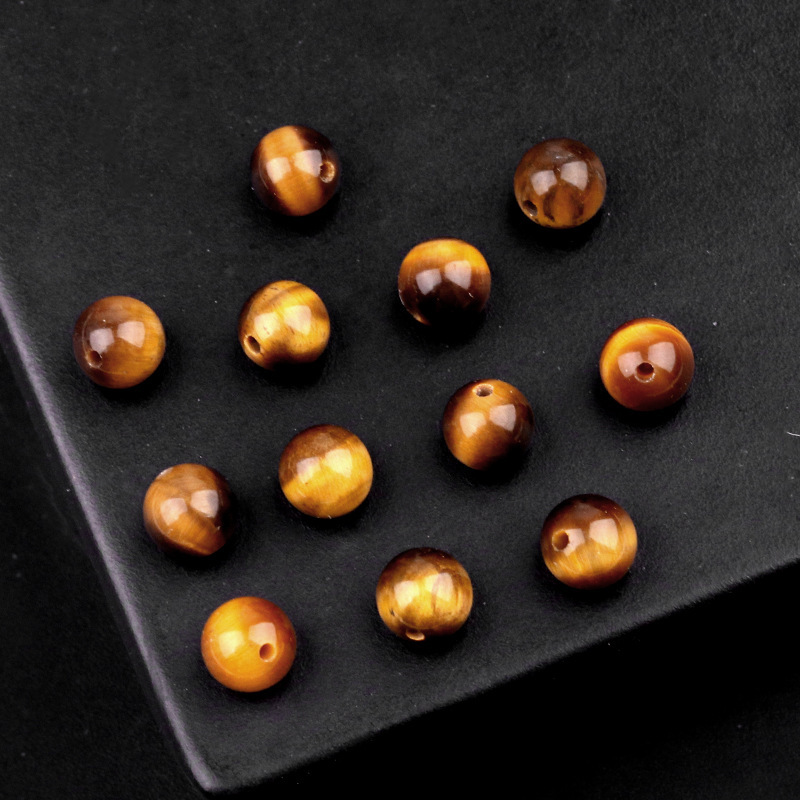 6mm half hole beads natural crystal agate half hole round beads scattered beads DIY