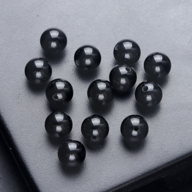 6mm half hole beads natural crystal agate half hole round beads scattered beads DIY