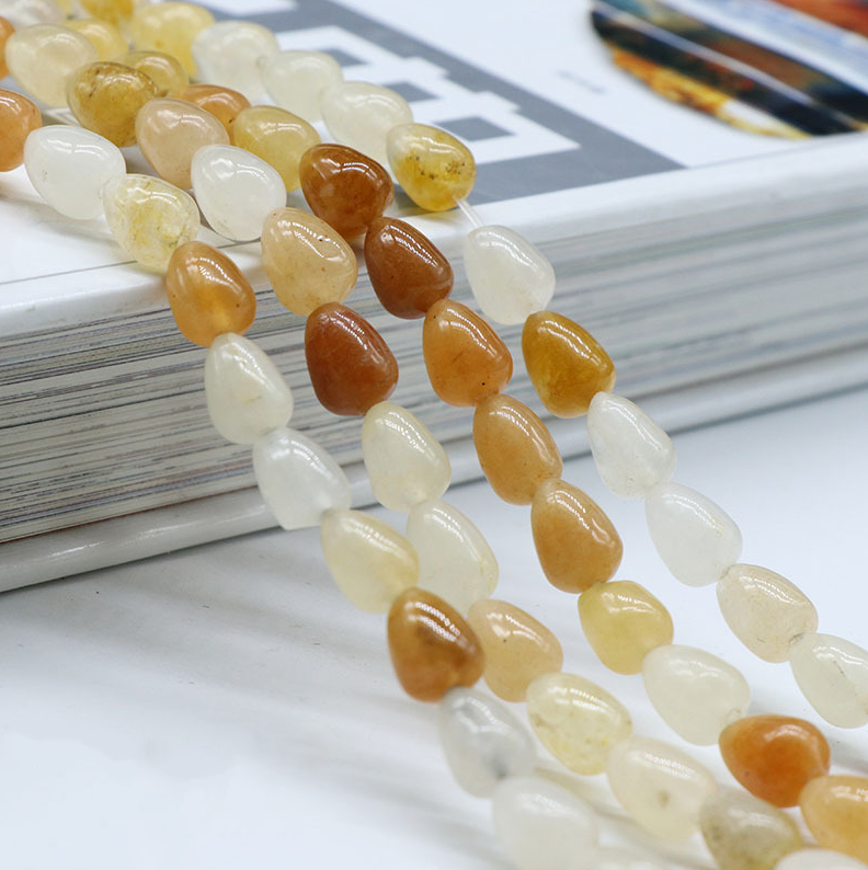 Natural crystal agate semi-precious stone 7*9 water drop beads DIY