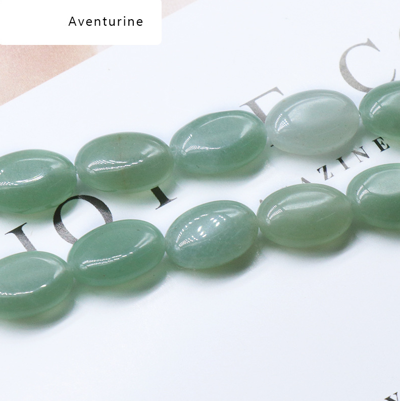 Agate crystal semi-precious stone 10*14mm oval egg-shaped beads DIY