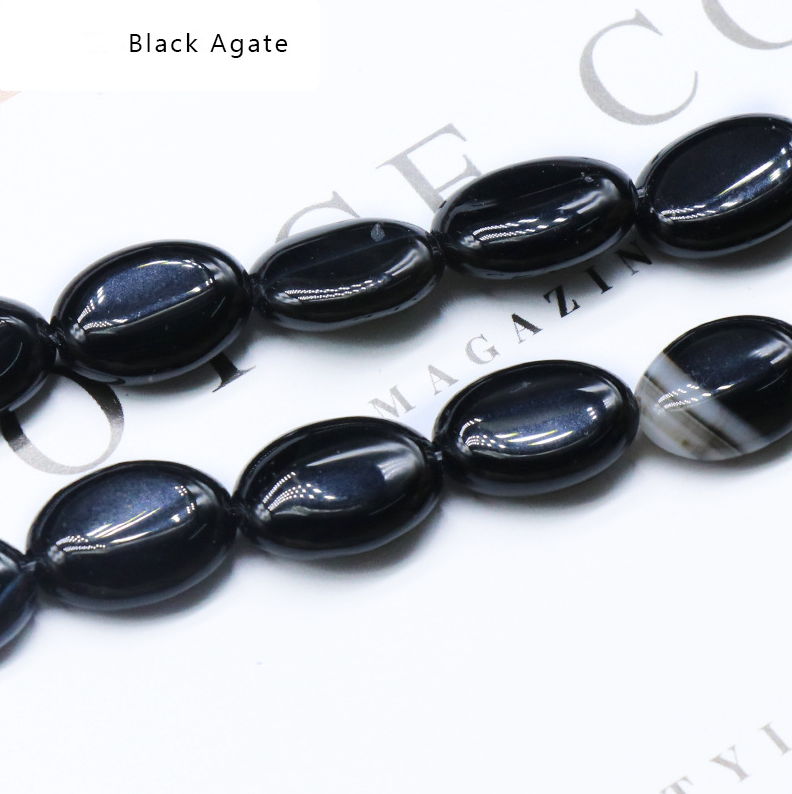 Agate crystal semi-precious stone 10*14mm oval egg-shaped beads DIY